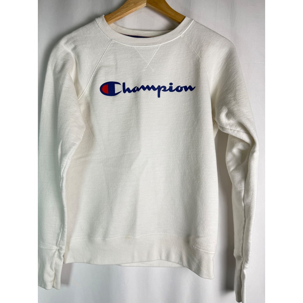 Champion‎ Authentic Athleticwear White Sweatshirt Womens XS Crew Neck